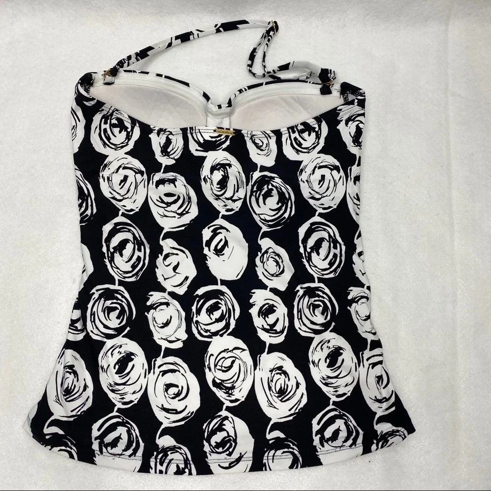 Anne Cole Coming Up Roses Twist Front Tankini XS - Picture 3 of 3
